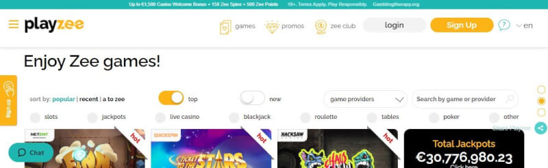 playzee casino website provides casino games, dodatek do pierwszej wpłaty i promocje dla zupełnie nowych graczy-logo