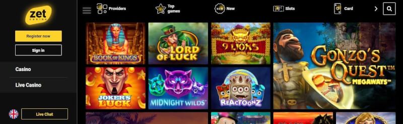 zet casino homepage offers casino games, dodatek do pierwszej wpłaty i kampanie dla zupełnie nowych graczy-logo