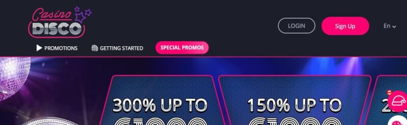 casinodisco homepage offers gambling games, dodatek do pierwszej wpłaty i oferty dla nowych graczy-logo