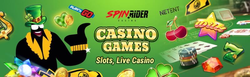 spinrider casino offers numerous gambling games like slot machines, gry hazardowe w czasie rzeczywistym, takie jak blackjack, logo bakarata i ruletki
