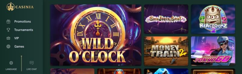 casinia website provides casino games, dodatek do pierwszej wpłaty i promocje dla nowych graczy-logo
