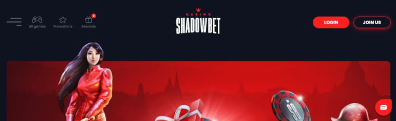 shadowbet casino homepage offers gambling games, dodatek do pierwszej wpłaty i promocje dla zupełnie nowych graczy-logo