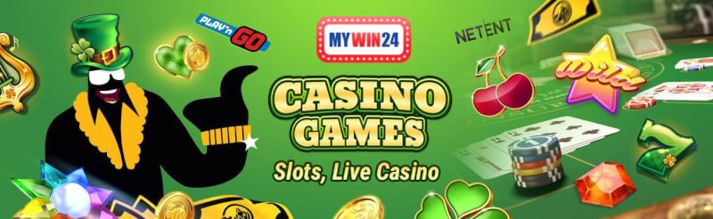 mywin24 provides different gambling games like slots, gry kasynowe na żywo, takie jak blackjack, logo bakarata i ruletki
