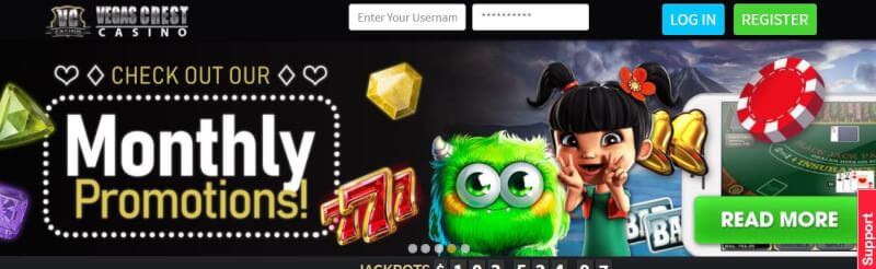 vegas crest website provides gambling games, online bingo, dodatek do pierwszej wpłaty i kampanie dla nowych graczy-logo