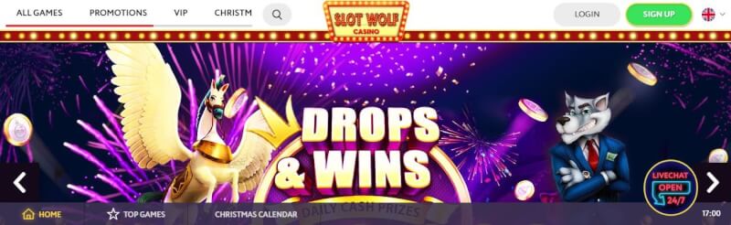 slotwolf homepage provides casino games and offers for brand new players-logo