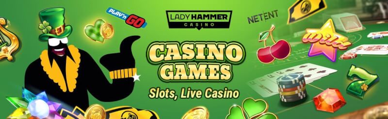 ladyhammer casino provides various casino games like slot machines, gry kasynowe w czasie rzeczywistym, takie jak blackjack, logo bakarata i ruletki