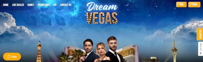 dream vegas website provides casino games, bonus od pierwszego depozytu i kampanie dla nowych graczy-logo