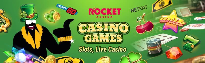 rocket casino offers different casino games like slots, gry kasynowe w czasie rzeczywistym, takie jak blackjack, logo bakarata i ruletki