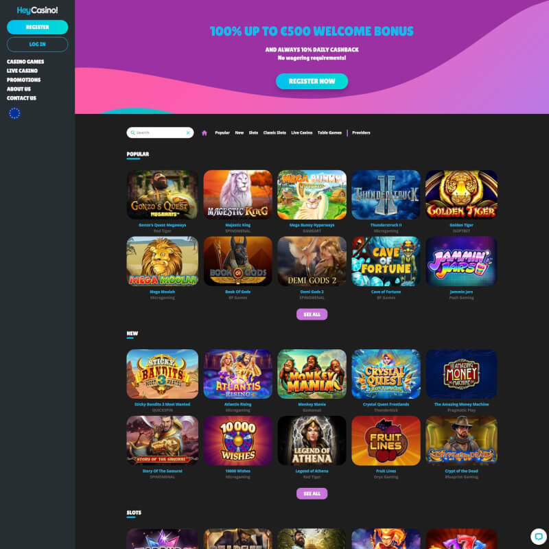 HeyCasino! zrzut ekranu 1