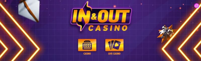 in and out casino homepage provides casino games and offers for brand new people + perform n play deposit options-logo