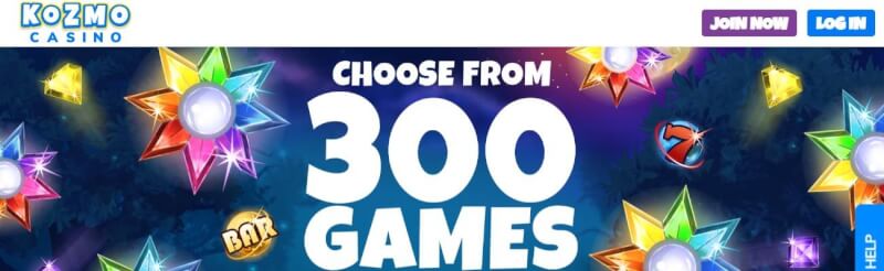 kozmo casino website offers gambling games, very first deposit bonus and campaigns for new players-logo