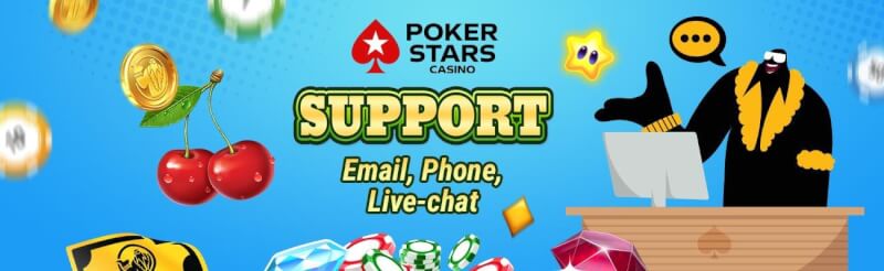 PokerStars provides one of the best customer care solution to assist you with any issue regarding our Casino games-logo