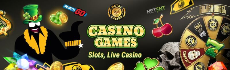 metal casino offers different casino games like slot machines, gry hazardowe na żywo, takie jak blackjack, logo bakarata i ruletki