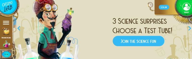 casino laboratory homepage offers gambling games, bonus od pierwszego depozytu i oferty dla zupełnie nowego logo gracza