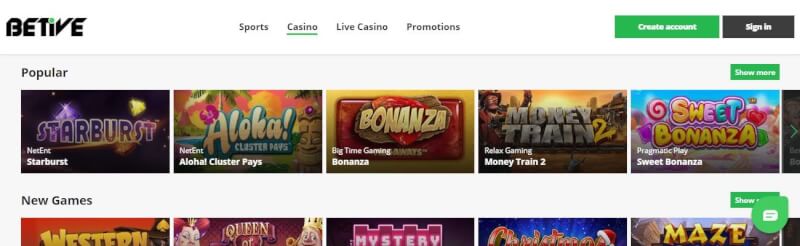betive casino website provides casino games, bonus od pierwszego depozytu i promocje dla zupełnie nowych graczy-logo