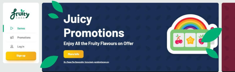 fruity casa homepage provides casino games, bonus od pierwszego depozytu i promocje dla nowych graczy-logo