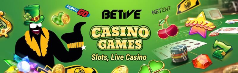 betive provides different gambling games like slot machines, gry kasynowe w czasie rzeczywistym, takie jak blackjack, logo bakarata i ruletki