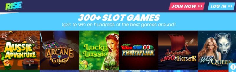 rise casino homepage provides gambling games, bonus za pierwszy depozyt i kampanie dla nowych graczy-logo