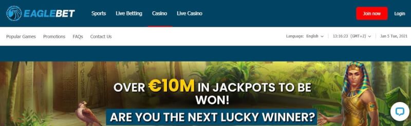 eaglebet homepage provides gambling games, dodatek do pierwszej wpłaty i oferty dla nowych graczy-logo