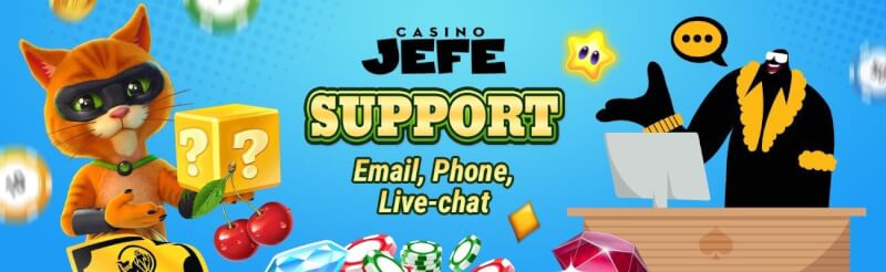 Casino Jefe support options, a quarter-hour support guarantee-logo