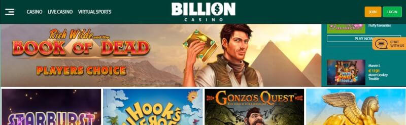 billion casino homepage provides casino games, bonus za pierwszy depozyt i promocje dla zupełnie nowego logo gracza