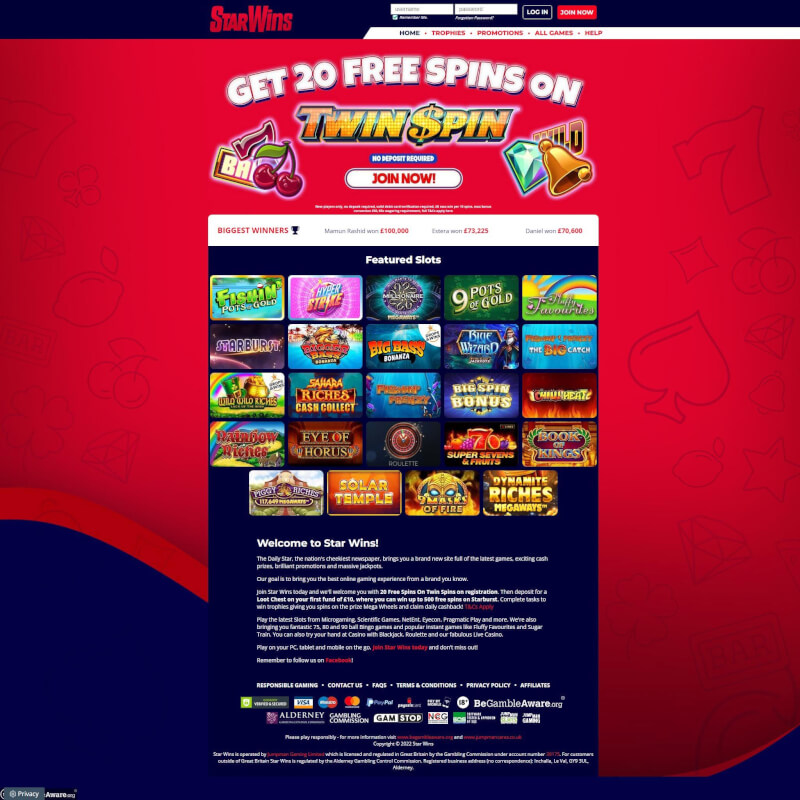 Star wins casino screenshot 1