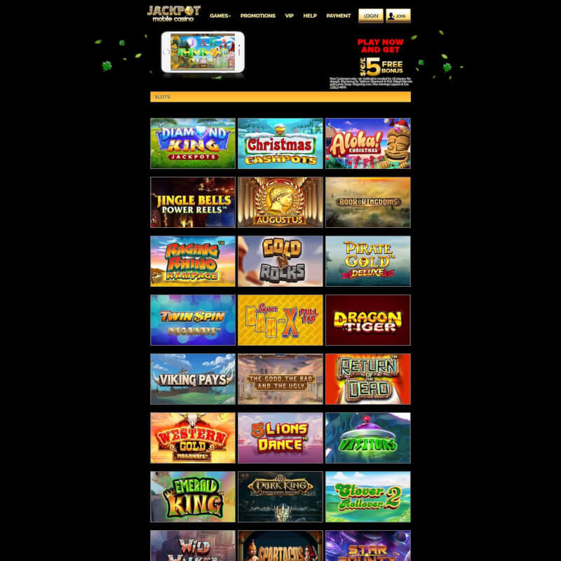 Jackpot Cellphone Casino screenshot 2