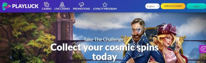 playluck casino homepage provides casino games, dodatek do pierwszej wpłaty i promocje dla nowych graczy-logo