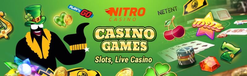 nitro casino provides numerous gambling games like slots, gry hazardowe na żywo, takie jak blackjack, logo bakarata i ruletki