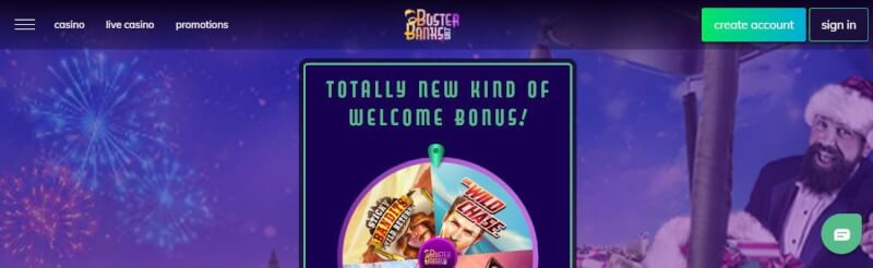 buster finance companies casino website offers gambling games, very first deposit bonus and promotions for brand new players-logo