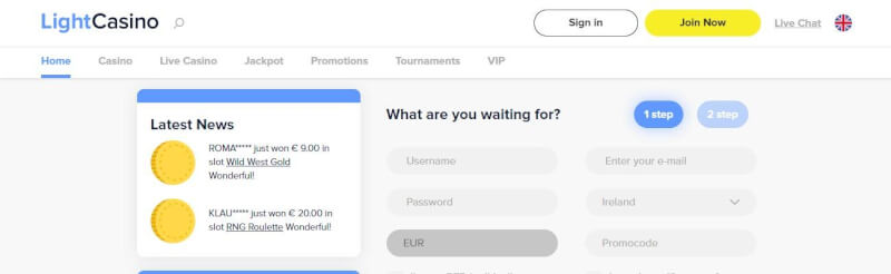 light casino homepage provides casino games, dodatek do pierwszej wpłaty i promocje dla nowych graczy-logo