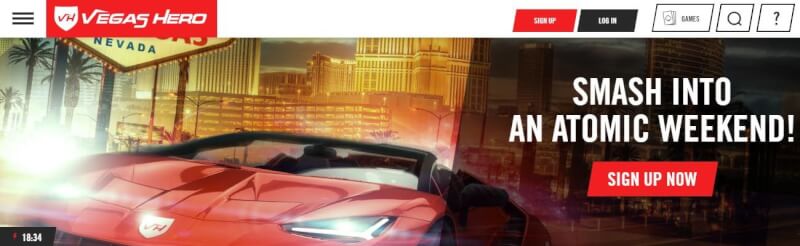 vegas hero casino homepage includes gambling games, bonus od pierwszego depozytu i kampanie dla zupełnie nowych graczy-logo