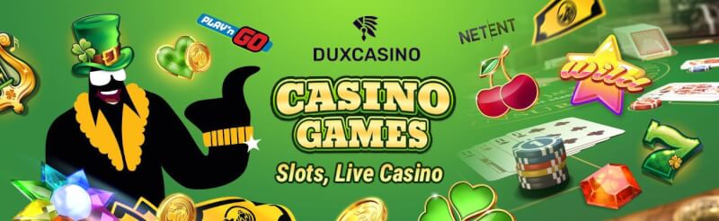 duxcasino offers different gambling games like slots, gry hazardowe na żywo, takie jak blackjack, logo bakarata i ruletki