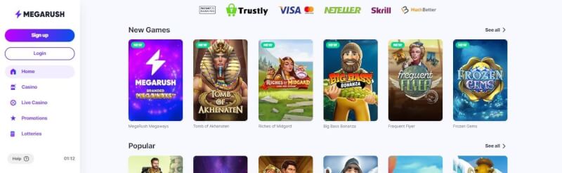 megarush website provides casino games, bonus za pierwszy depozyt i promocje dla nowych graczy-logo