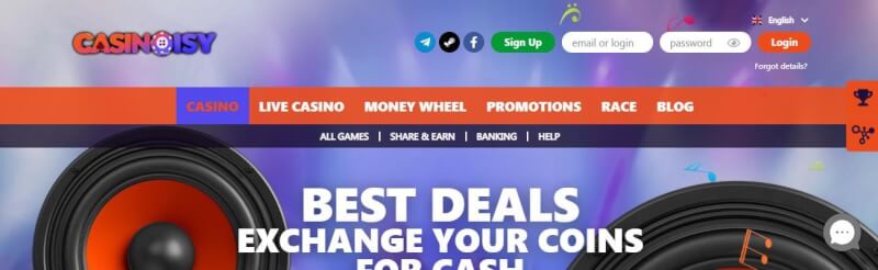 casinoisy homepage provides gambling games, bonus od pierwszego depozytu i kampanie dla zupełnie nowych graczy-logo