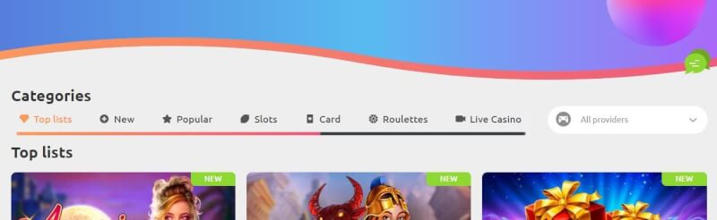cadoola casino lobby provides slots, karty, roulettes, live casino-logo