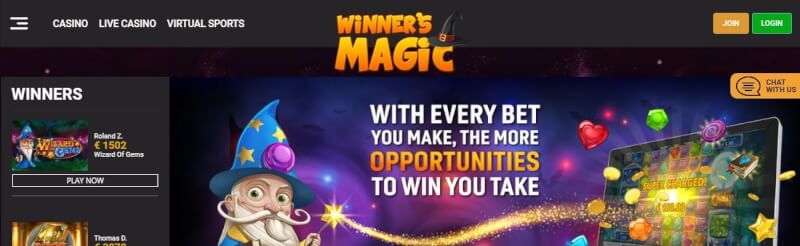 winners miracle casino homepage provides casino games, bonus od pierwszego depozytu i kampanie dla zupełnie nowych graczy-logo