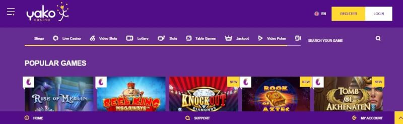 yako casino website provides casino games, bonus od pierwszego depozytu i oferty dla zupełnie nowego logo gracza