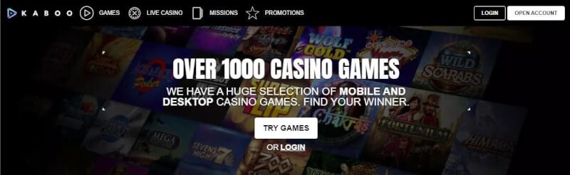 kaboo casino website provides gambling games, dodatek do pierwszej wpłaty i promocje dla nowych graczy-logo