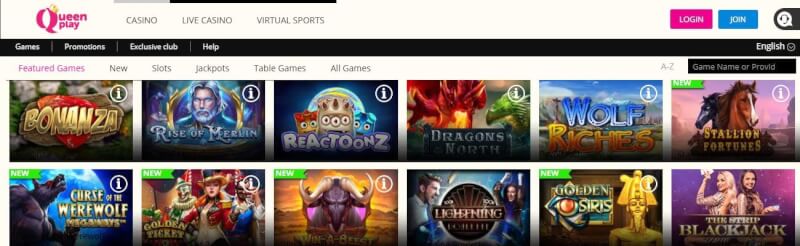 queenplay homepage provides gambling games and offers for brand new players-logo