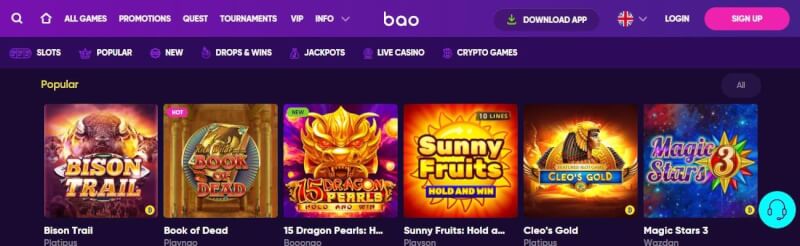 bao casino website offers gambling games and campaigns for brand new players-logo