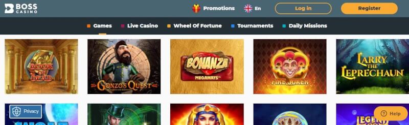 boss casino homepage offers casino games, bonus od pierwszego depozytu i oferty dla zupełnie nowego logo gracza