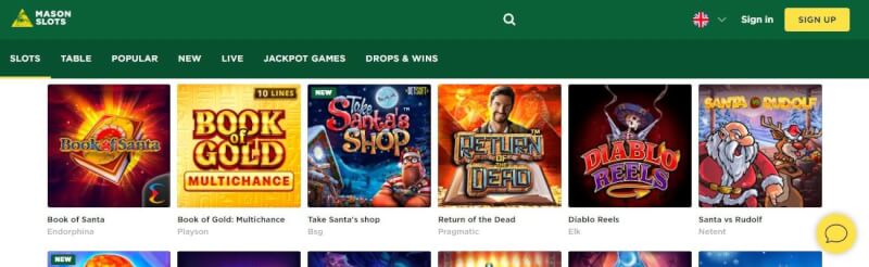 mason slot machines homepage offers casino games, bonus od pierwszego depozytu i oferty dla nowych graczy-logo