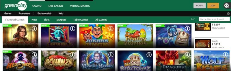 greenplay website offers casino games, dodatek do pierwszej wpłaty i oferty dla nowych graczy-logo