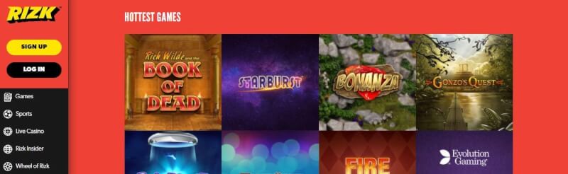 if you judgemental, you will know instantly before clicking into the lobby. Rizk Live Casino Screenshot. Game Options and Qualities. Baccarat also casino games-logo