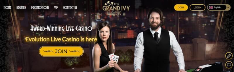 the grand ivy homepage offers gambling games, bonus od pierwszego depozytu i oferty dla zupełnie nowego logo gracza